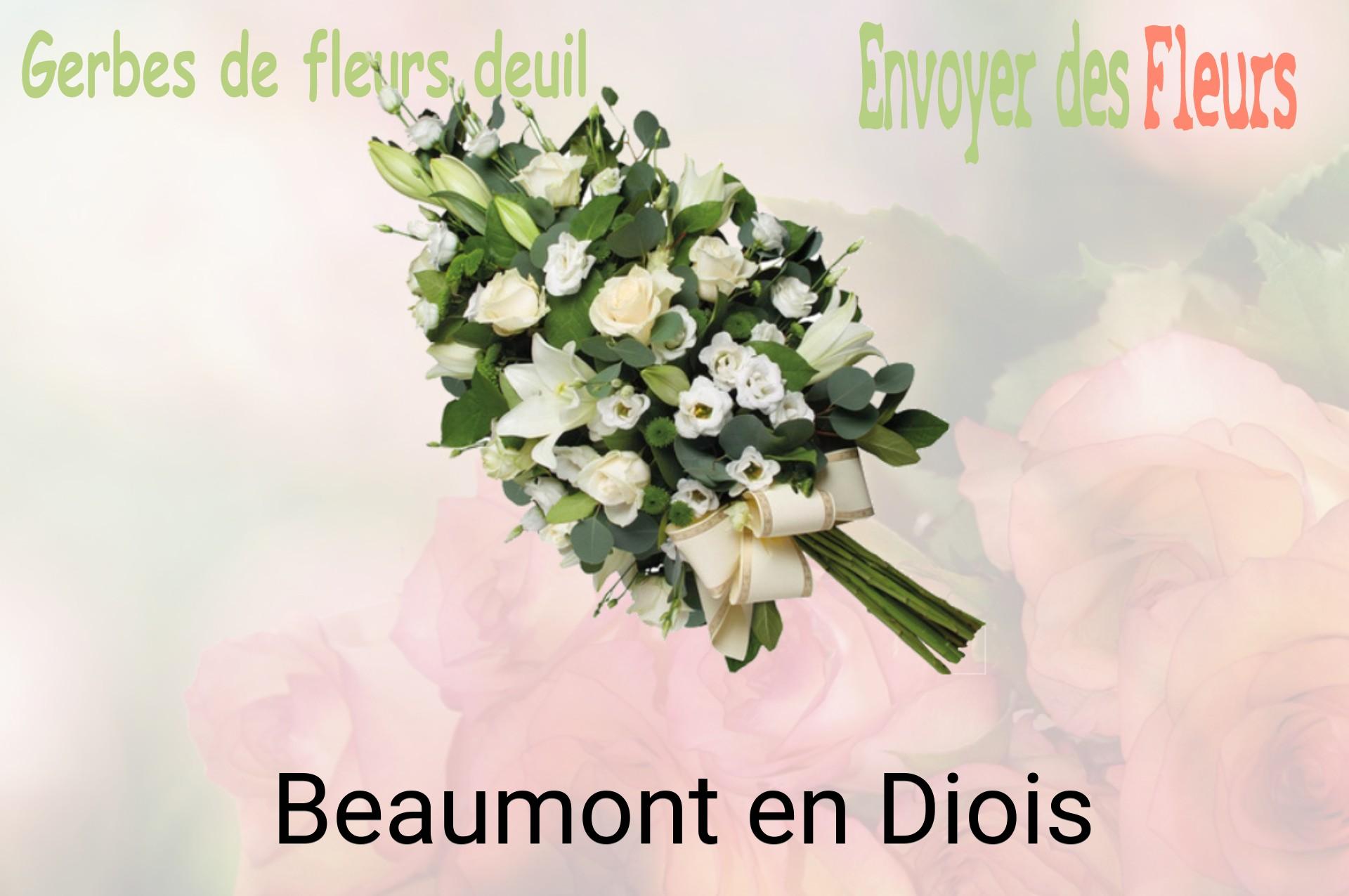 Gerbe de fleurs de deuil livrée à Beaumont-en-Diois